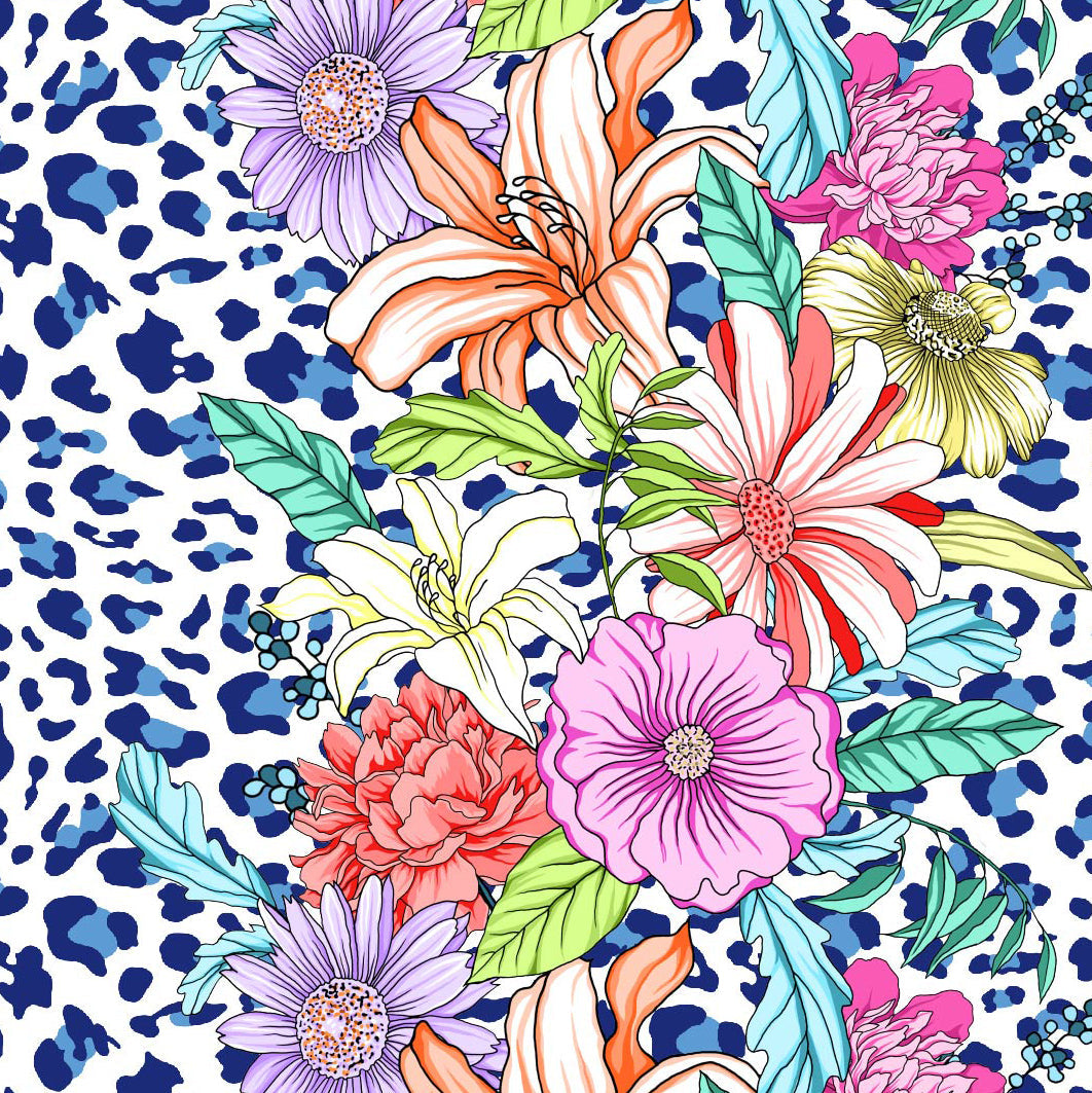 Carrie Print Long Sleeve Mock Neck Top – 10872