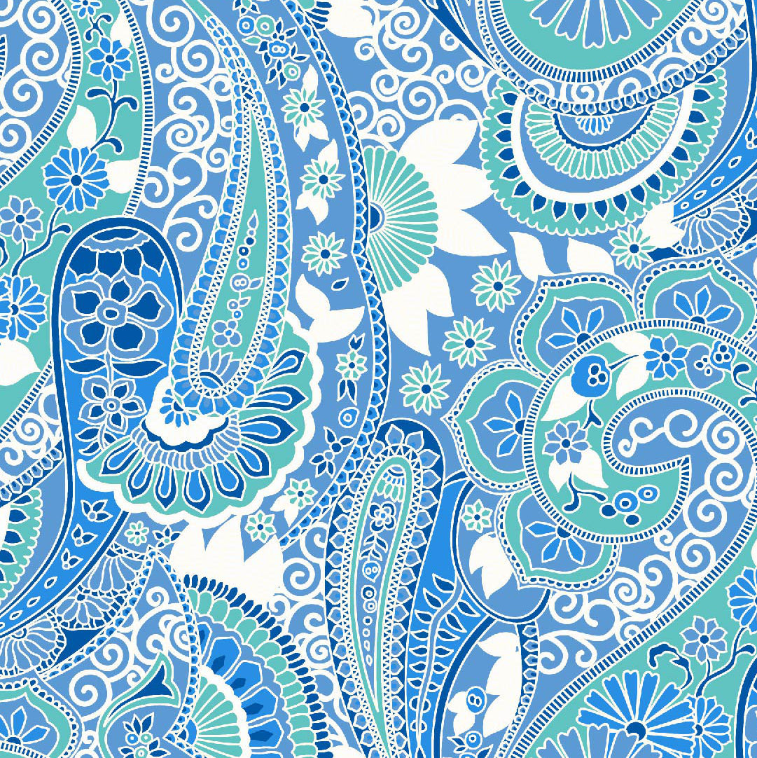 Gloria Print Long Sleeve Mock Neck Top – 10869